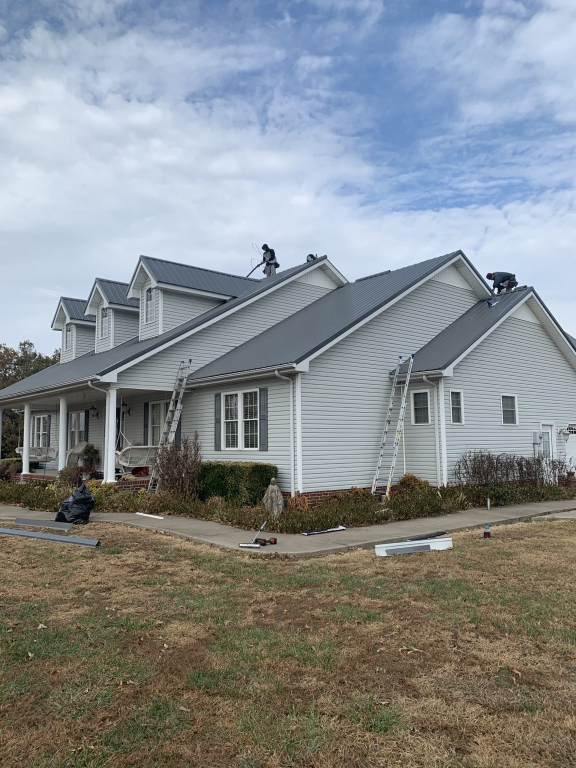 Metal roofing project by Superior Exteriors